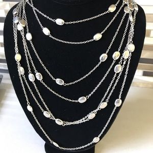 Silver color multi-strand bean necklace from Aldo